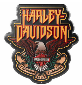 PLACA DECORATIVA EM ALTO RELEVO H-D EAGLE