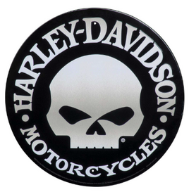 PLACA DECORATIVA EM ALTO RELEVO H-D SKULL