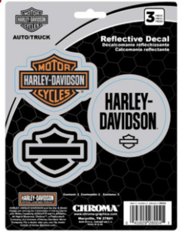 galeria KIT 3 ADESIVOS REFLETIVOS H-D