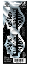 KIT 2 ADESIVOS CROMADOS H-D BAR & SHIELD