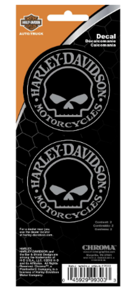 galeria KIT 2 ADESIVOS H-D CLASSIC WILLIE G SKULL