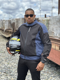 JAQUETA HONDA SOFT PRETOAZUL G/L