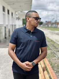 CAMISA POLO RACING HONDA MOTO AZUL ESCURO M