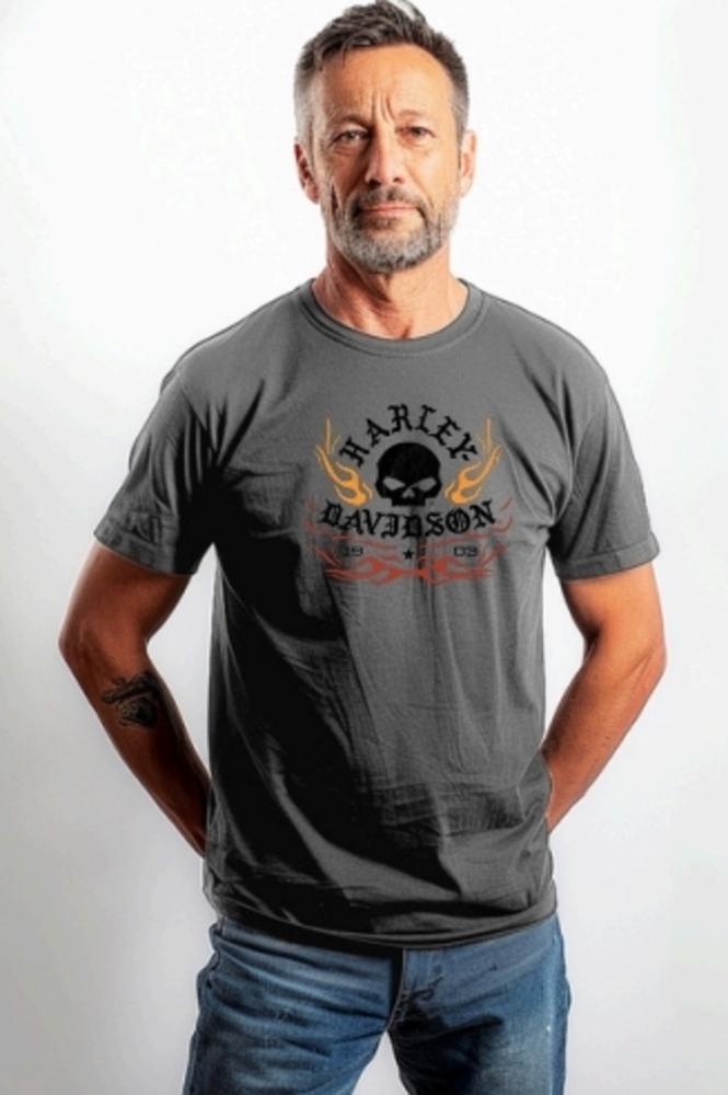 galeria CAMISETA MASCULINA NACIONAL HEAVY 2.0 CLASSIC WG SKULL FLAMES