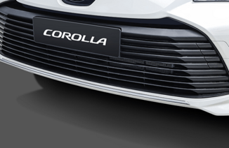 Aplique cromado do para-choque dianteiro