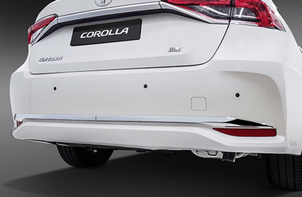 galeria Aplique cromado do para-choque traseiro