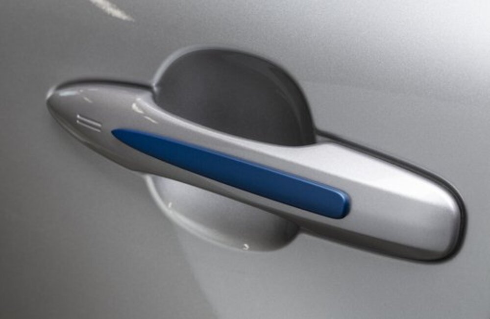 galeria Aplique azul da maçaneta