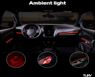 Kit de Luz Ambiente com 5 módulos e fitas Led RGB para painel e 4 portas