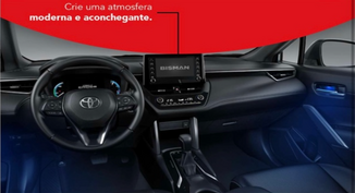 Iluminação esportiva das portas em led azul para veículos com interior preto