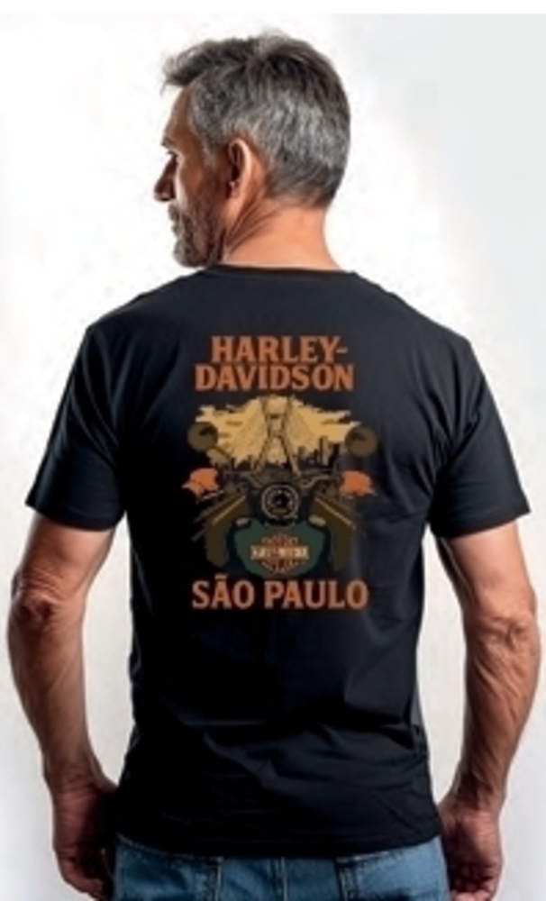 galeria CAMISETA MASCULINA SÃO PAULO RIDE PONTE ESTAIADA