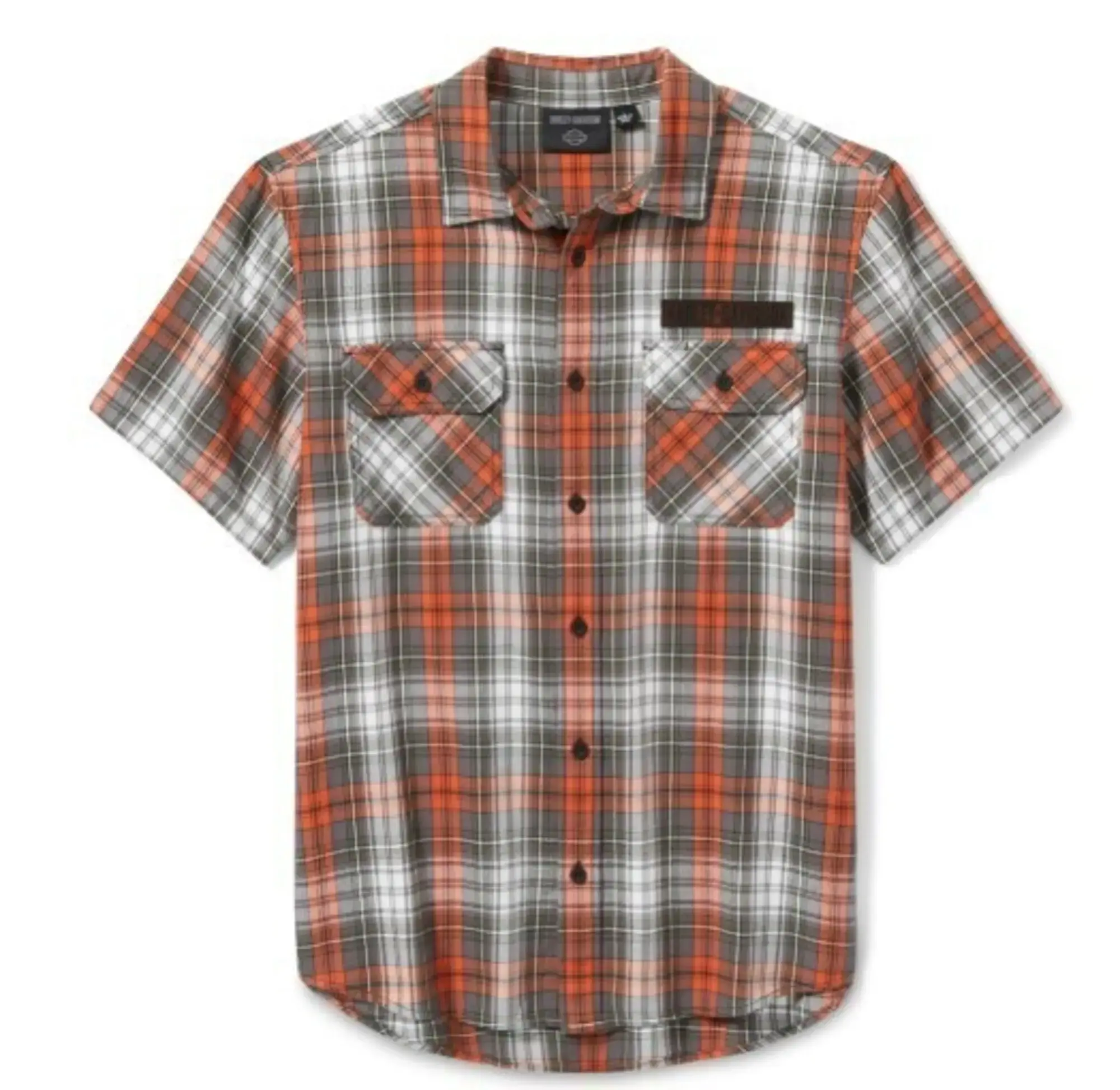 galeria CAMISA MASCULINA XADREZ H-D ORANGE