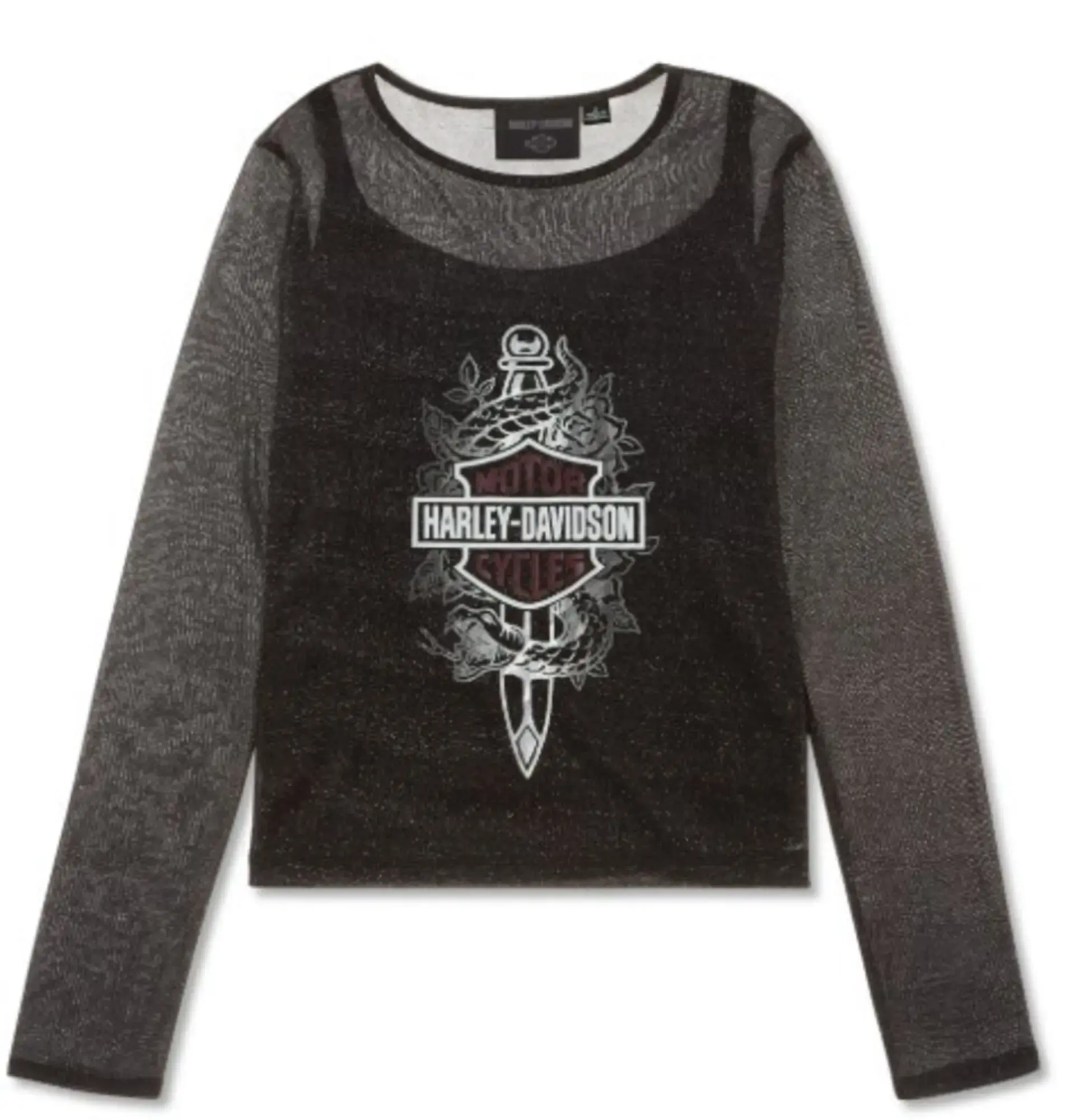 galeria BLUSA FEMININA EM TULE METÁLICO COM REGATA DAGGER