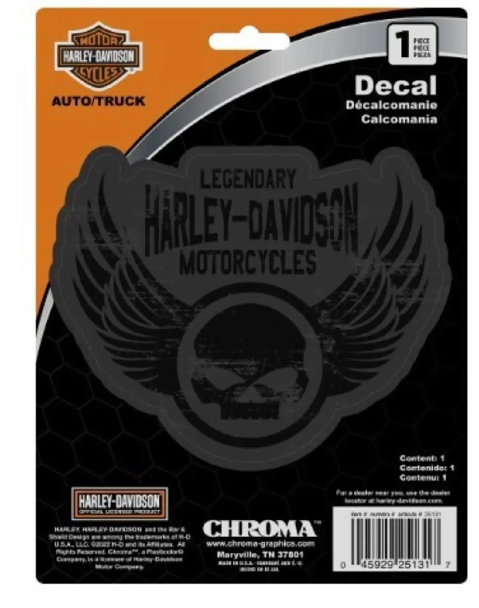galeria ADESIVO H-D WINGED SKULL
