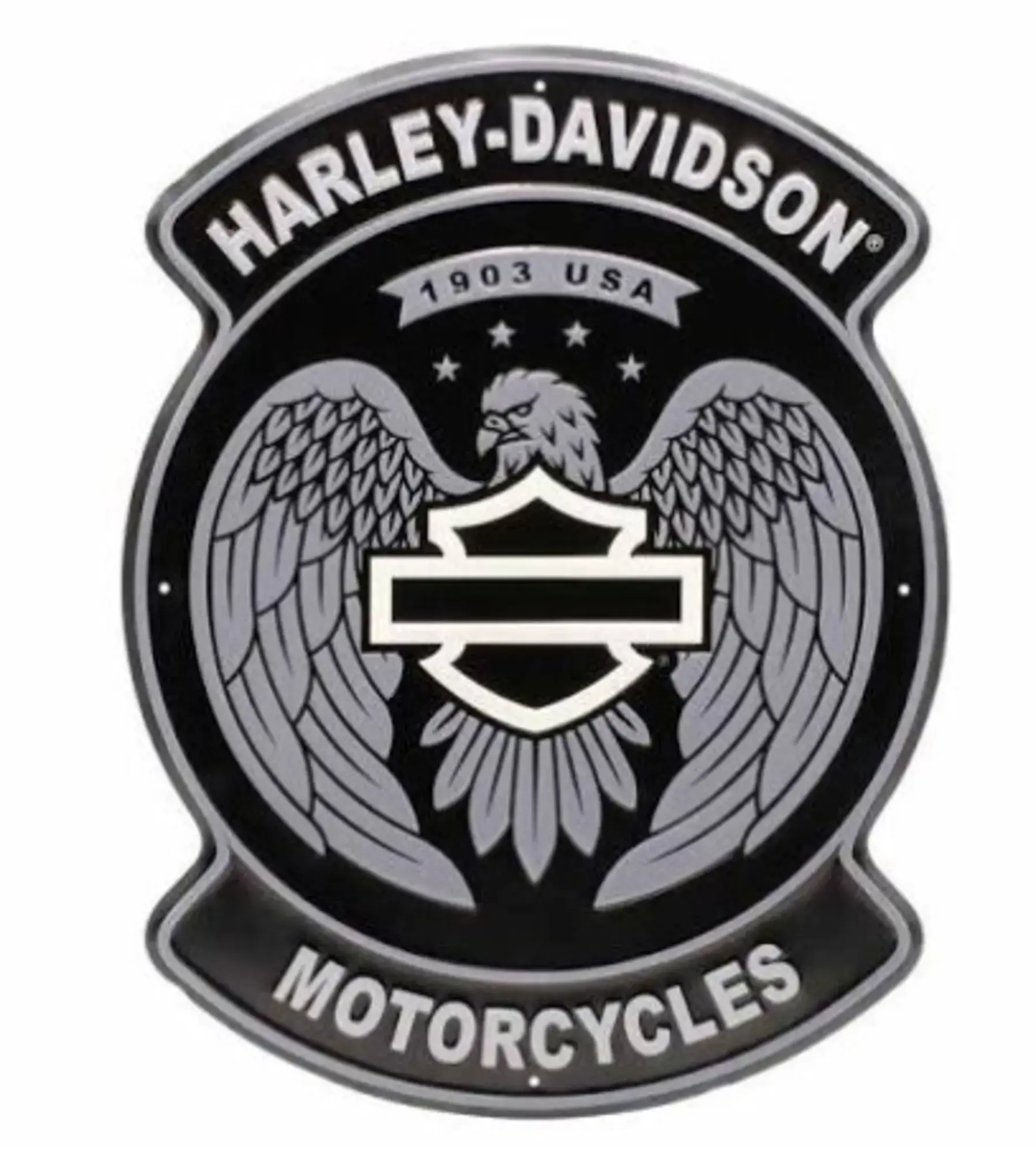 galeria PLACA DECORATIVA EM ALTO RELEVO H-D EAGLE B&S