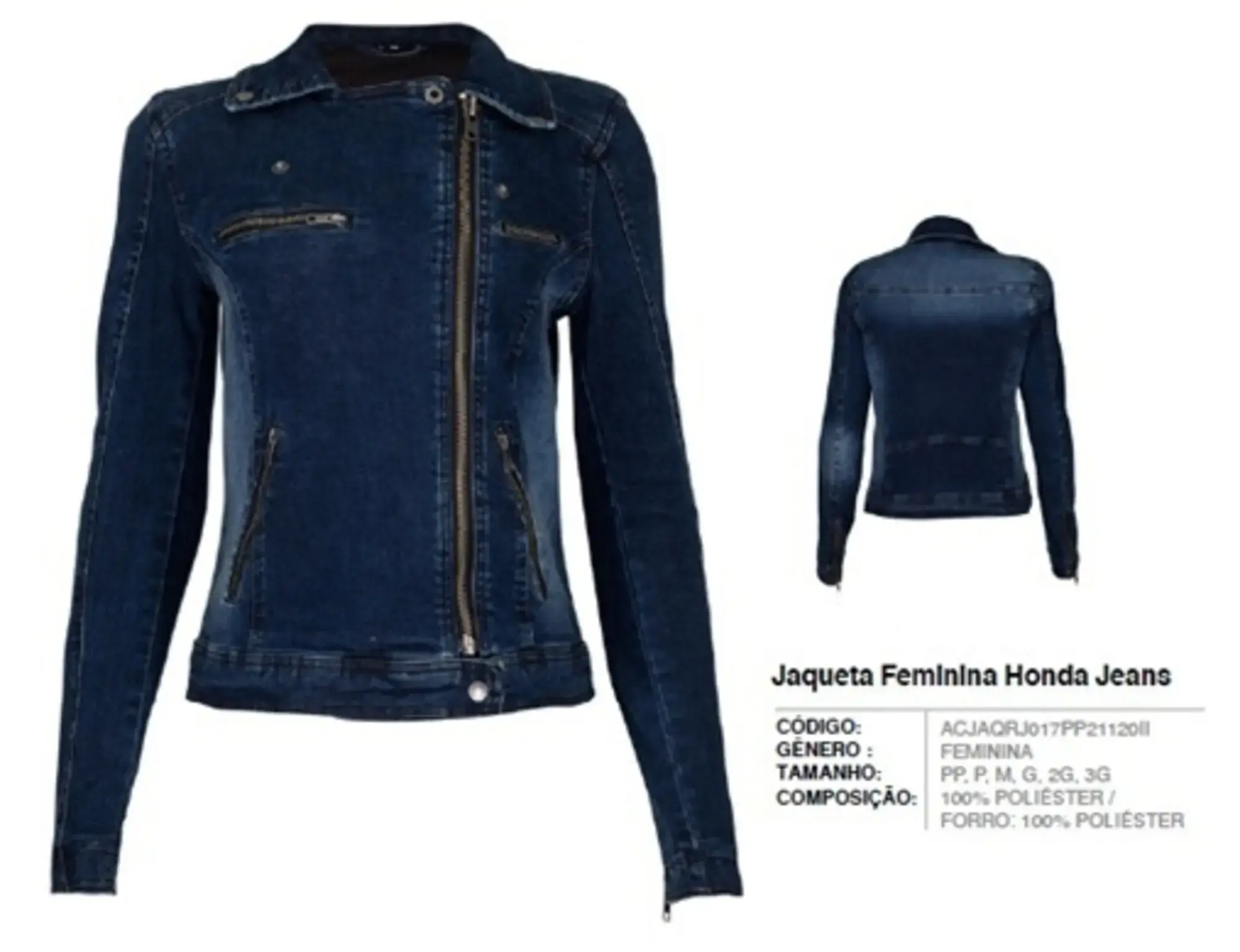 galeria Jaqueta feminina Jeans 