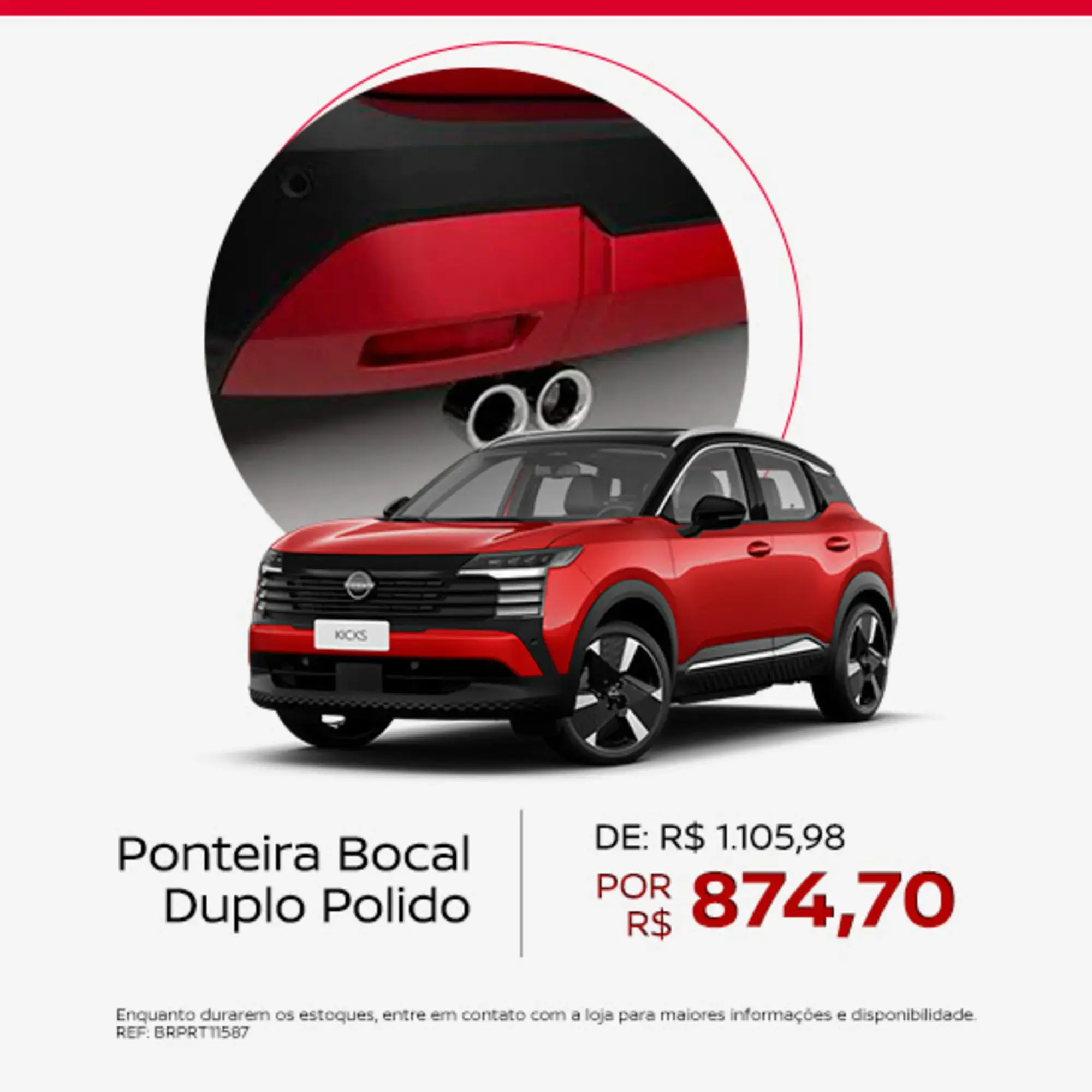 galeria NOVO KICKS - Ponteira bocal duplo polido