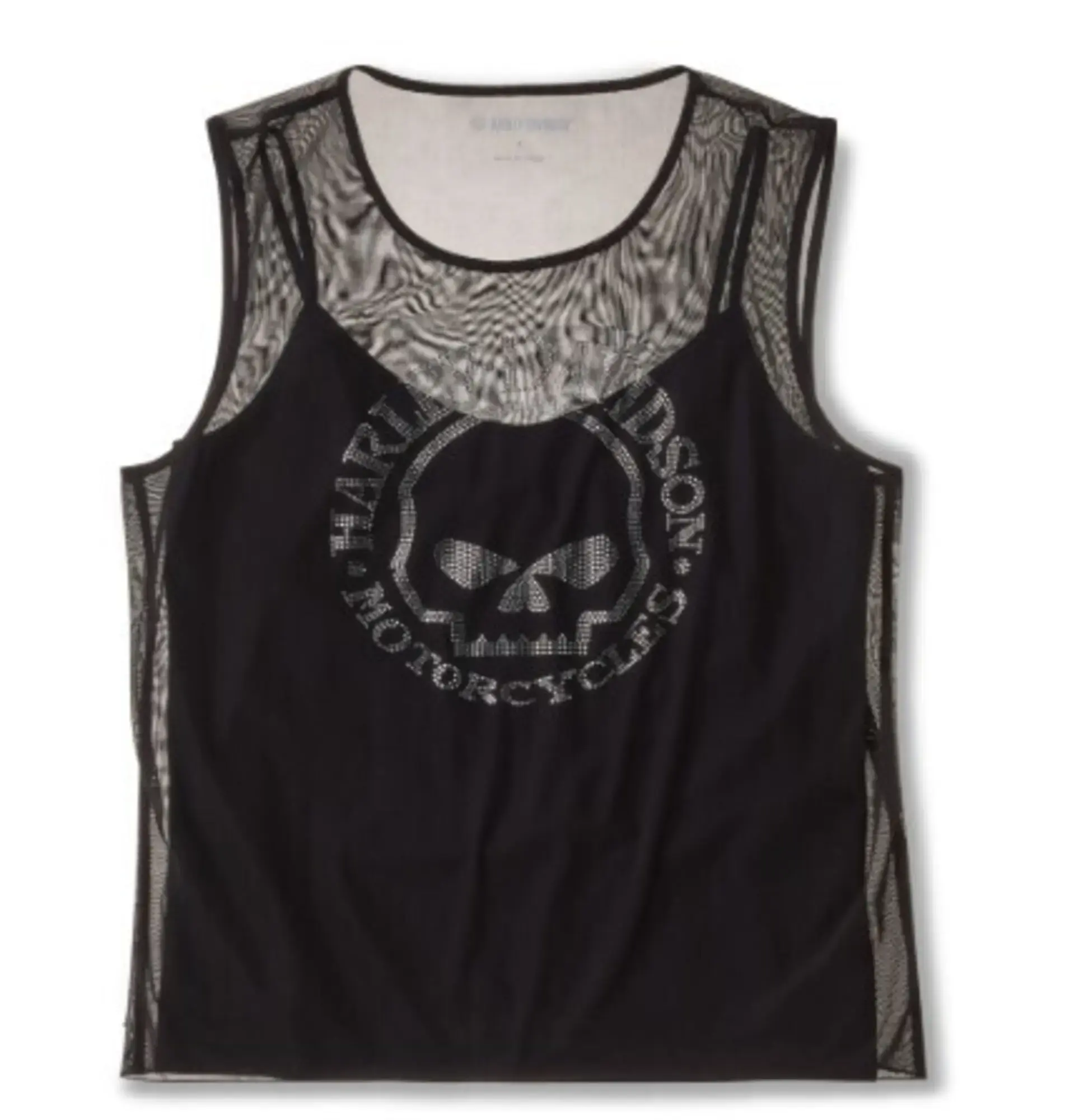 galeria BLUSA FEMININA EM TULE COM REGATA BLING SKULL