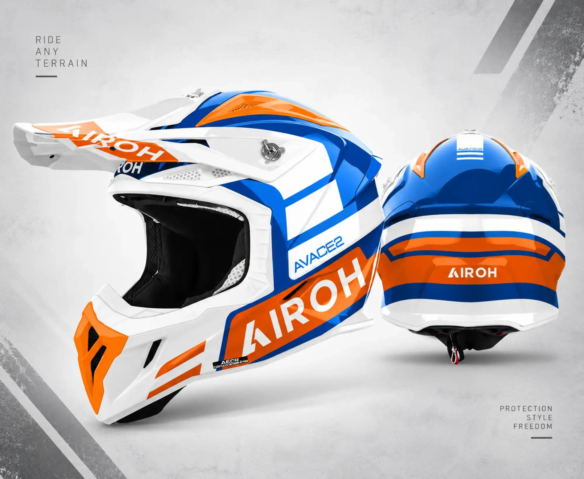galeria CAPACETE AIROH AVIATOR ACE 2 SAKE ORANGE GLOSS 60 