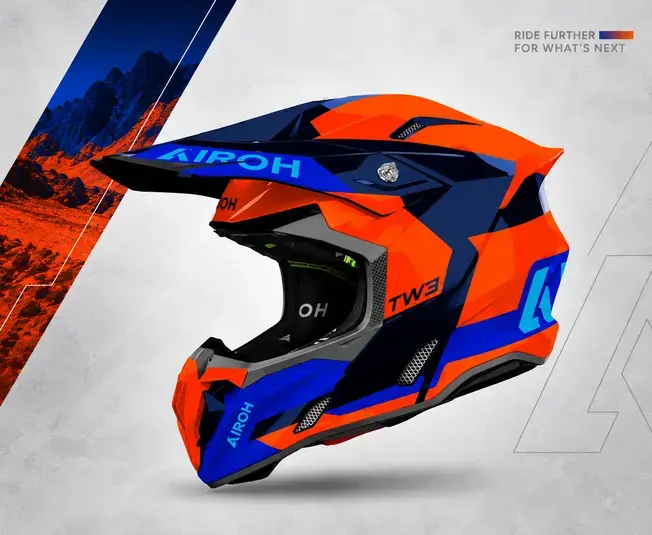 CAPACETE AIROH TWIST 3 FANCY ORANGE/BLUE GLOSS 62