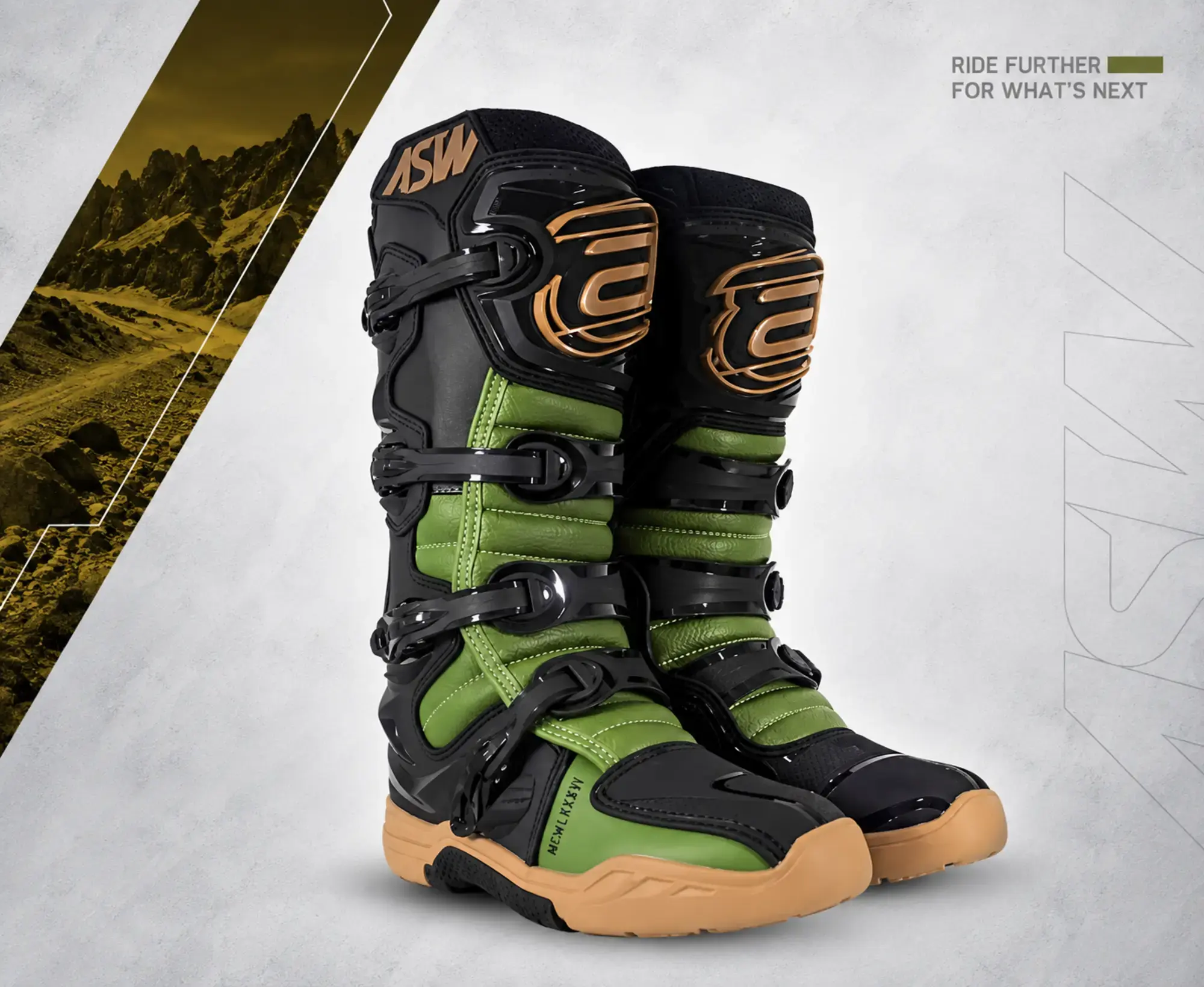 galeria BOTA ASW ELEVATE ENDURO PRETO VERDE OLIVIA 9
