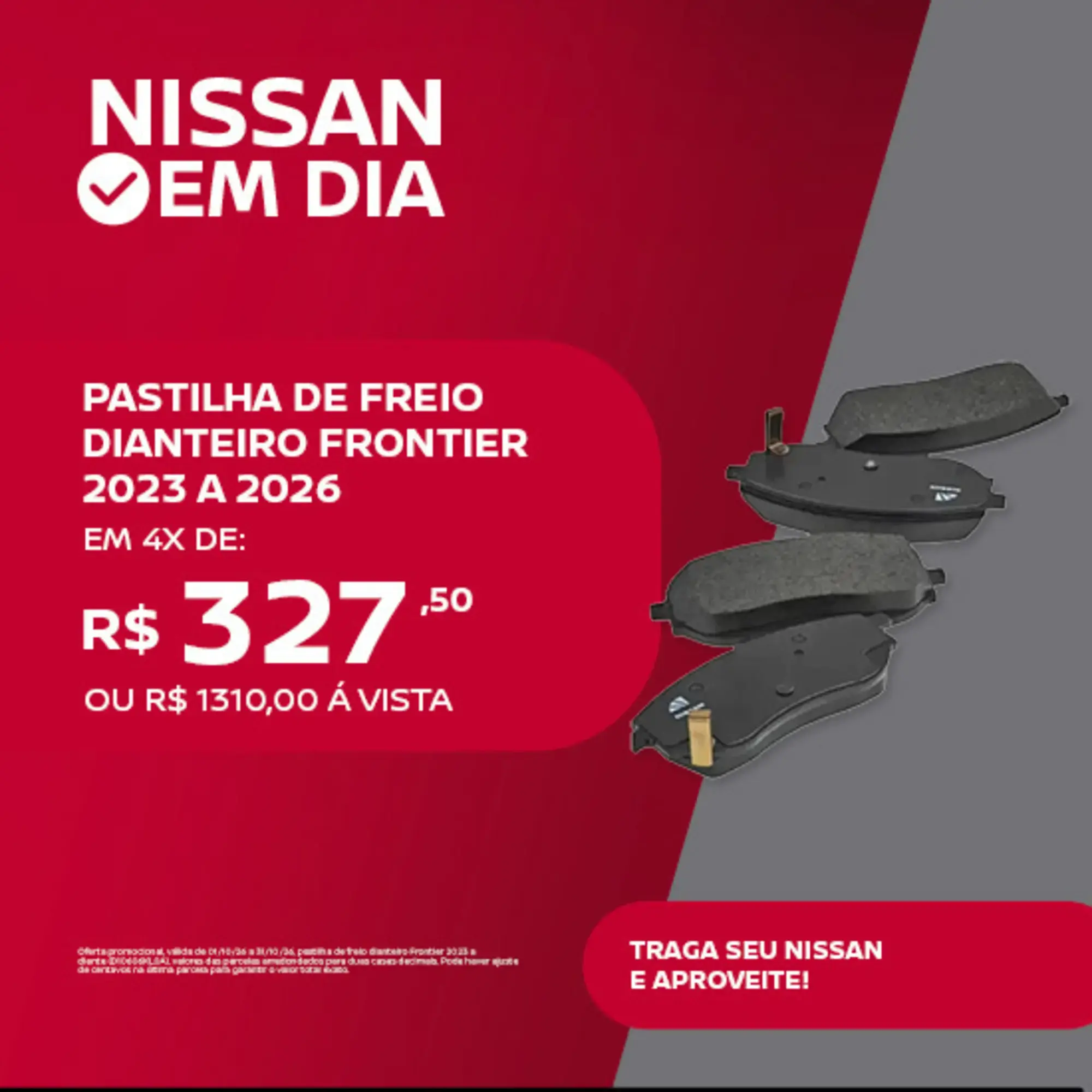 galeria Substituição de pastilha de freio dianteiro Frontier 2023 a diante