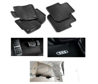 Kit Essencial Audi Q3 (Jg de Tapetes, Jg de Pedaleira, Audi Beam e Cabide)