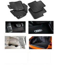  Kit Confort Audi Q3 (Jg de Tapetes, Jg de Pedaleira, Audi Beam, Cabide e Protetor do Porta Malas)