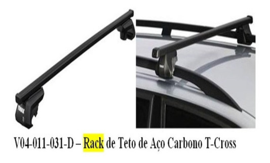 galeria Rack De Teto De Aço Carbono T-cross V04-011-031-d