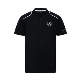 Camisa Polo Supreme Masculina Mercedes-Benz (Preto & Branco)