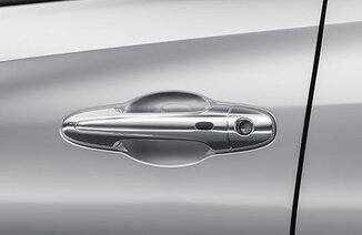 Aplique cromado de maçaneta