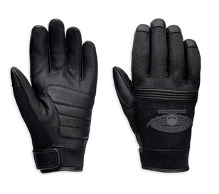 LUVA DE COURO/MESH MASCULINA SKULL