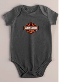 BODY BEBÊ UNISSEX H-D B&S GRAY