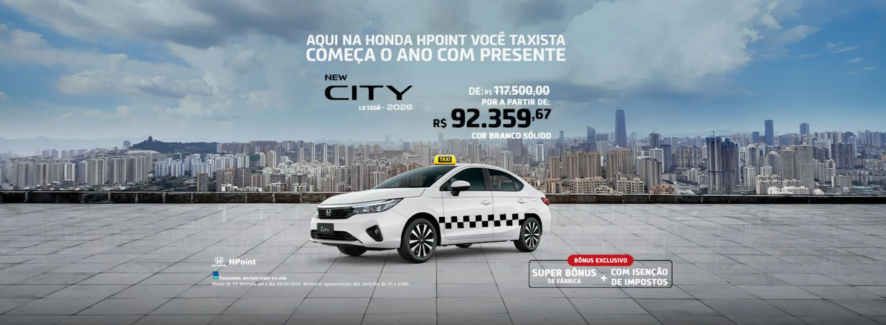 Condições Especiais para Taxi