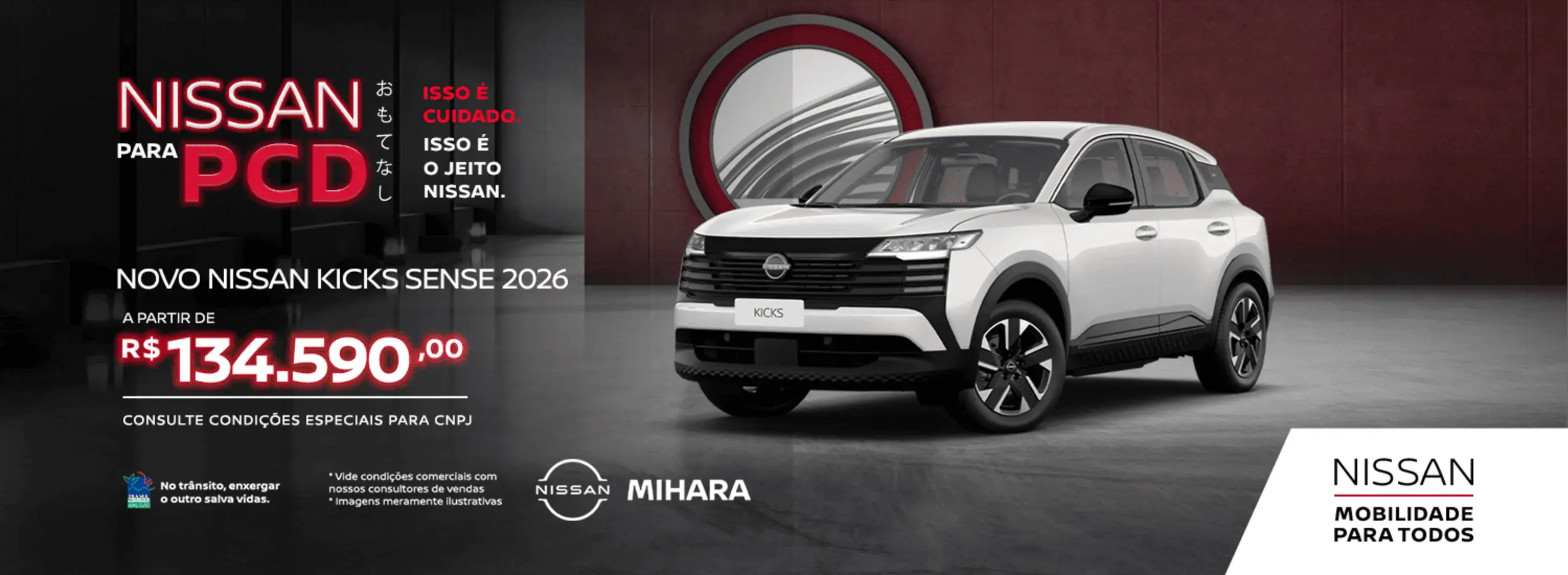 NISSAN PARA PCD NISSAN KICKS SENSE 2026