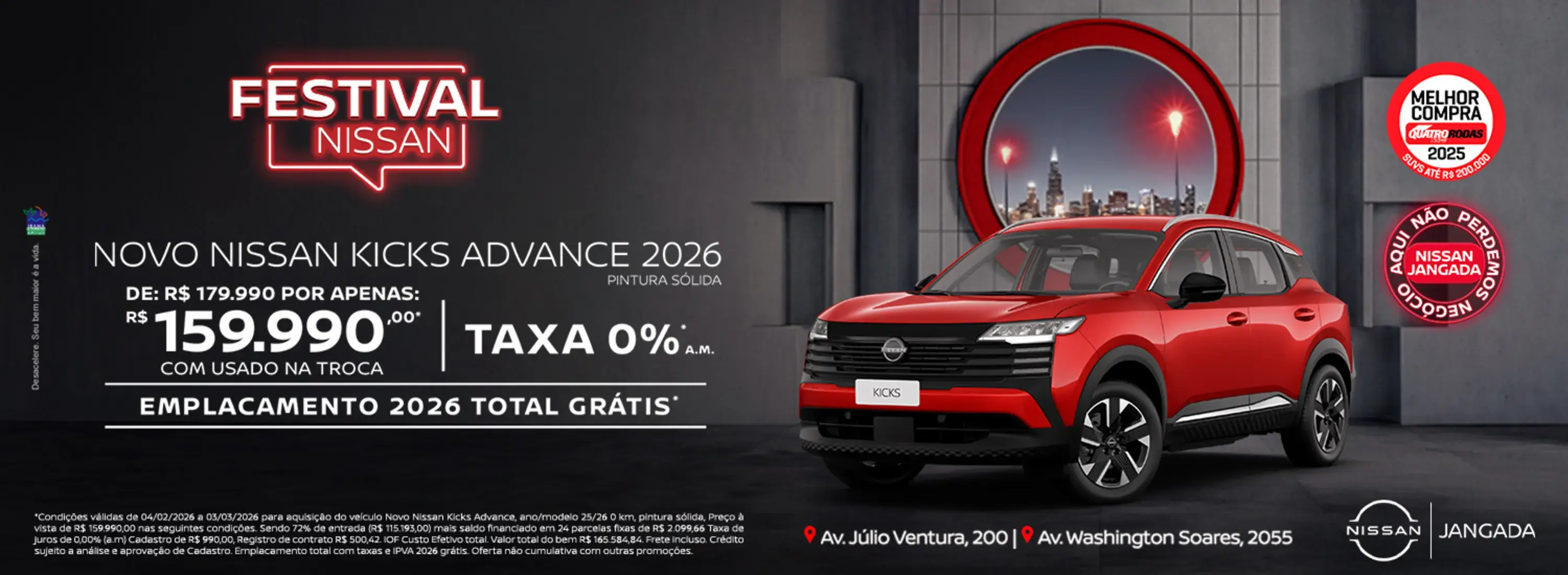 VAR FEV - NOVO KICKS - PREÇO E TAXA