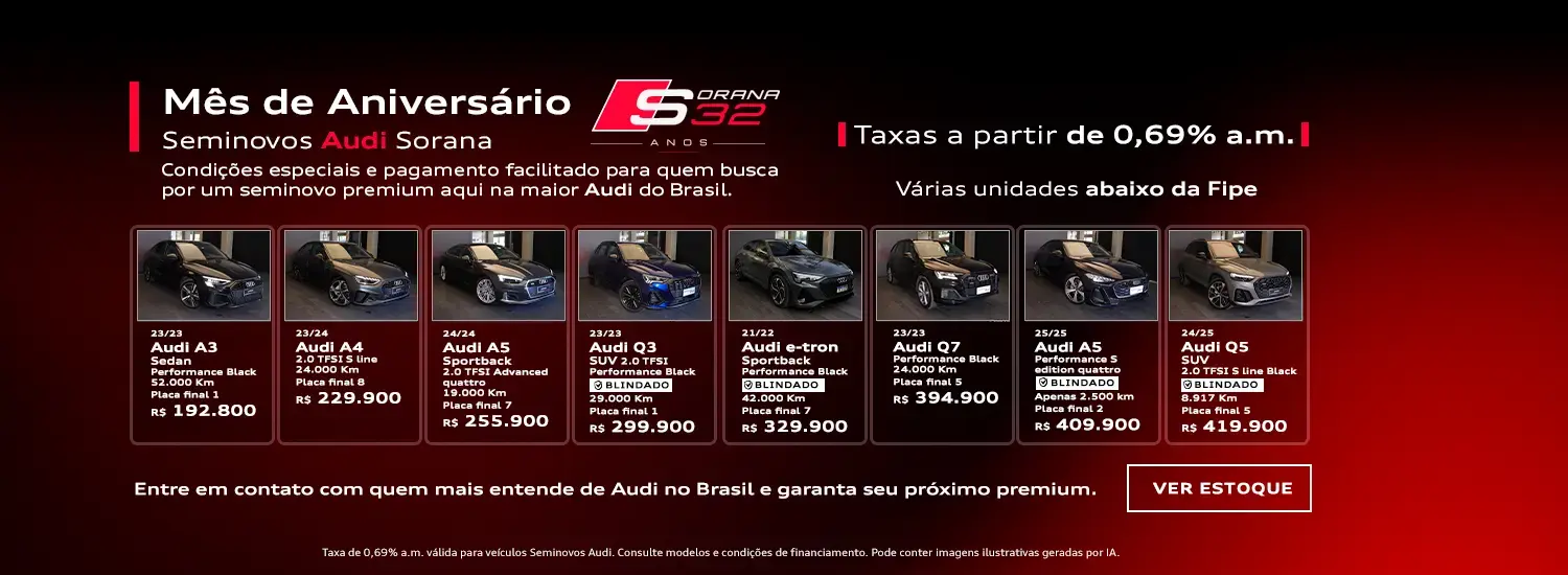 Audi Center Piinheiros - Seminovos Audi Sorana 32 anos