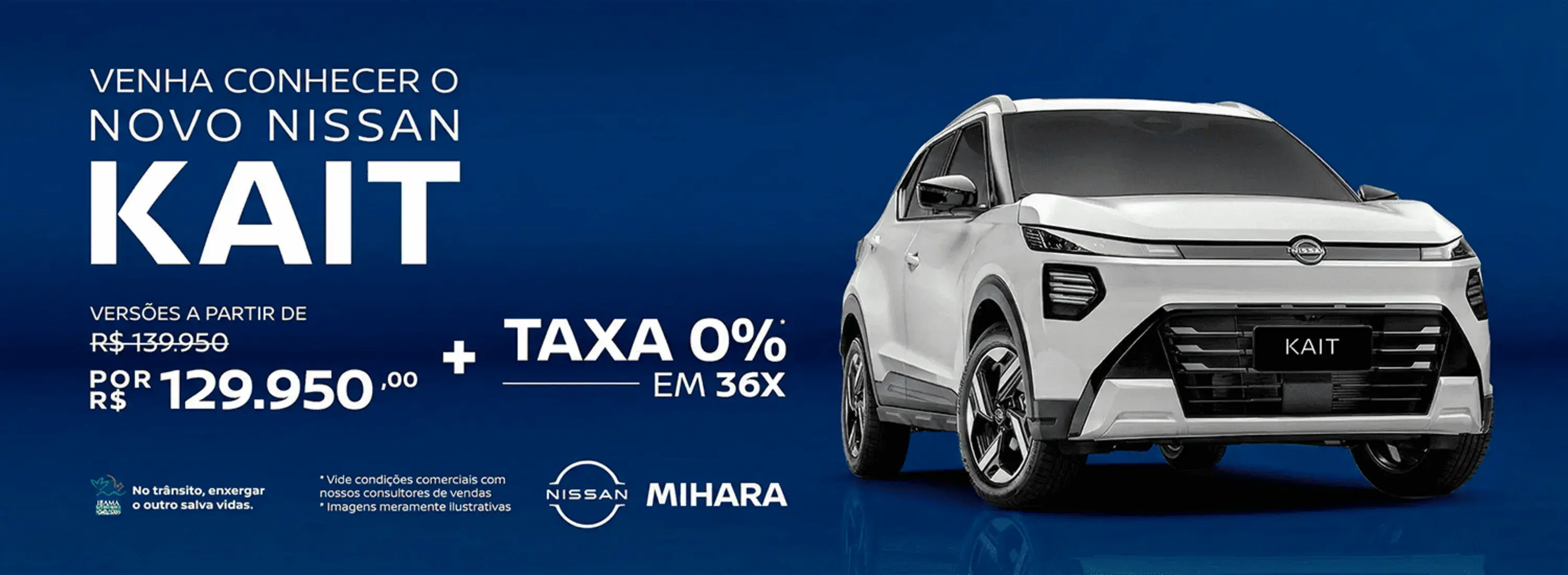 VENHA CONHECER O NOVO NISSAN KAIT COM VERSÕES A PARTIR DE R$ 129.950,00 + TAXA ZERO 