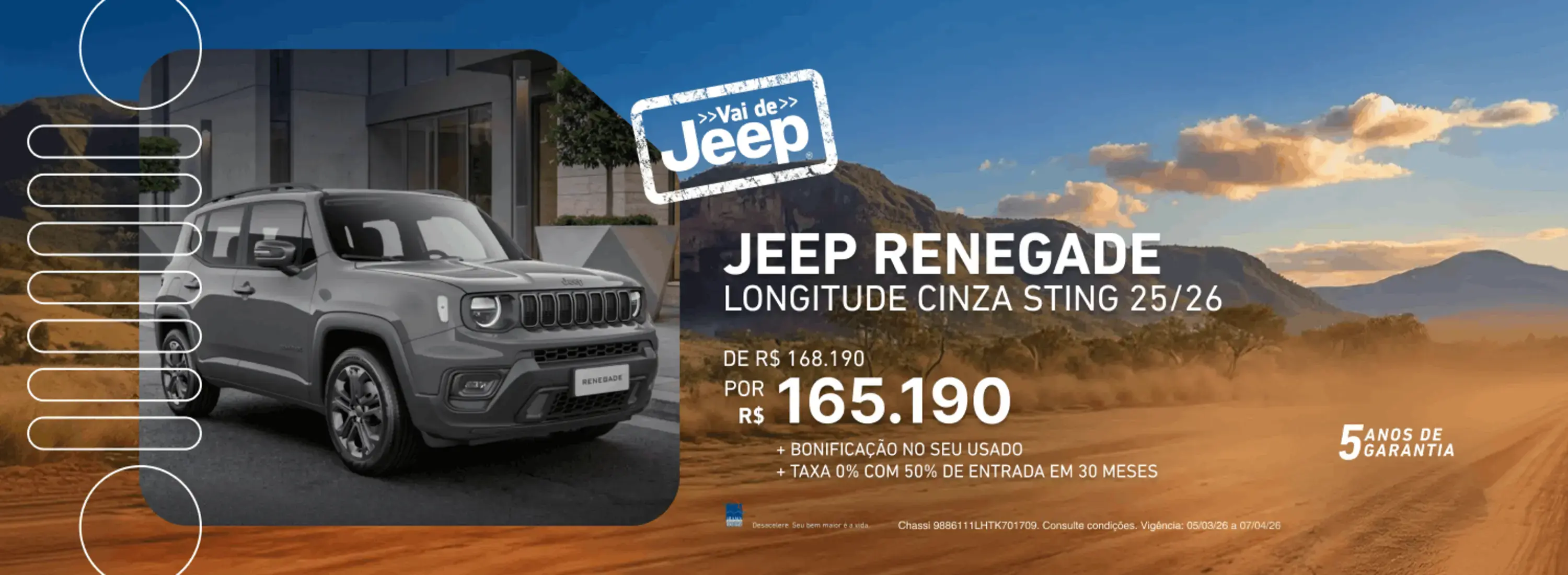 Jeep Renegade LONGITUDE CINZA STING 25-26