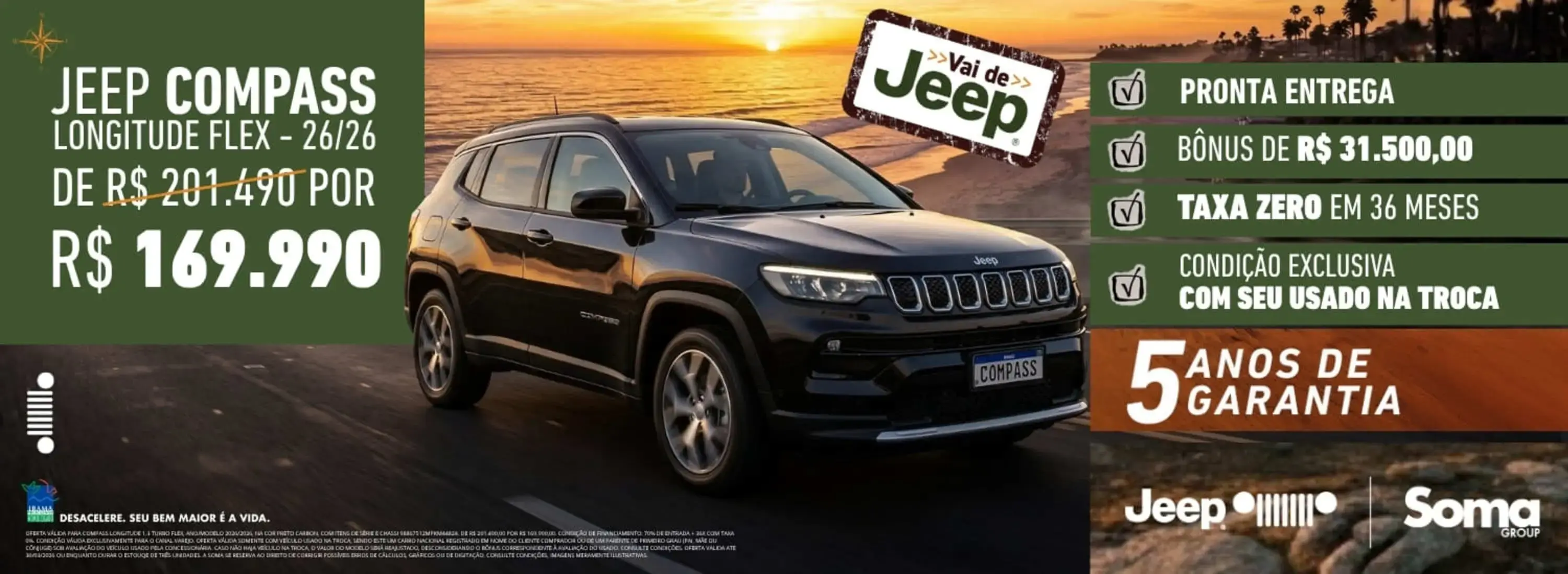 (ÚLTIMA CHANCE) VAI DE JEEP - MARÇO - COMPASS LONGITUDE