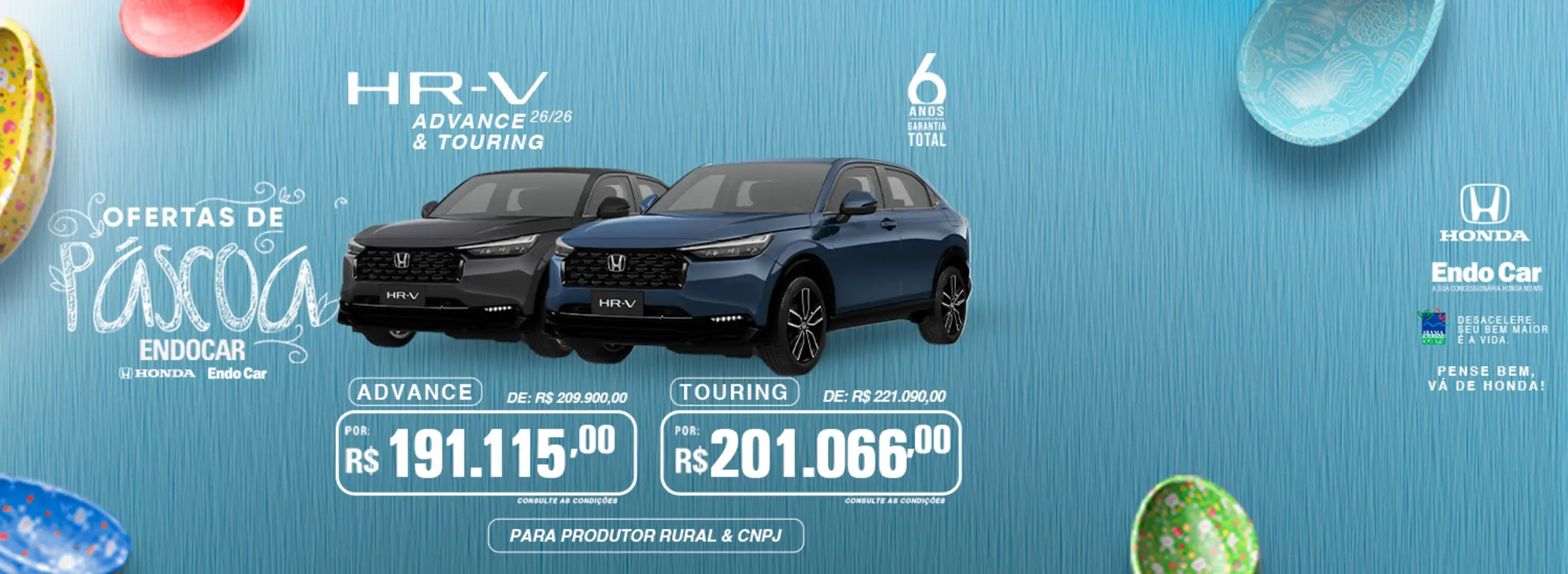 HR-V ADVANCE E TOURING 26 26 - VENDA DIRETA - PRODUTOR RURAL E CNPJ