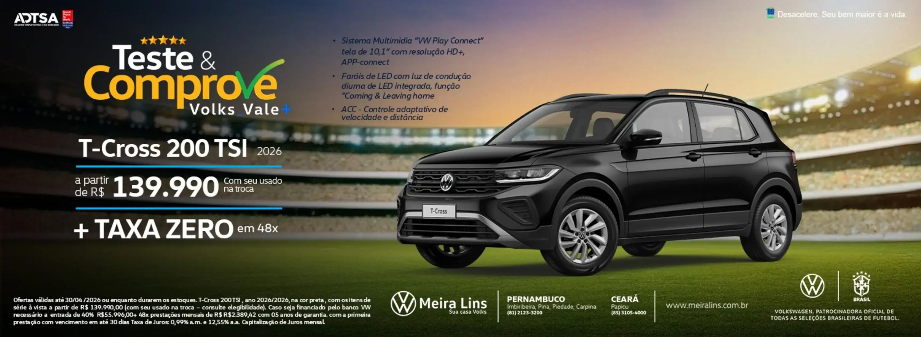 BANNER TESTE X COMPROVE - T-CROSS 200 TSI