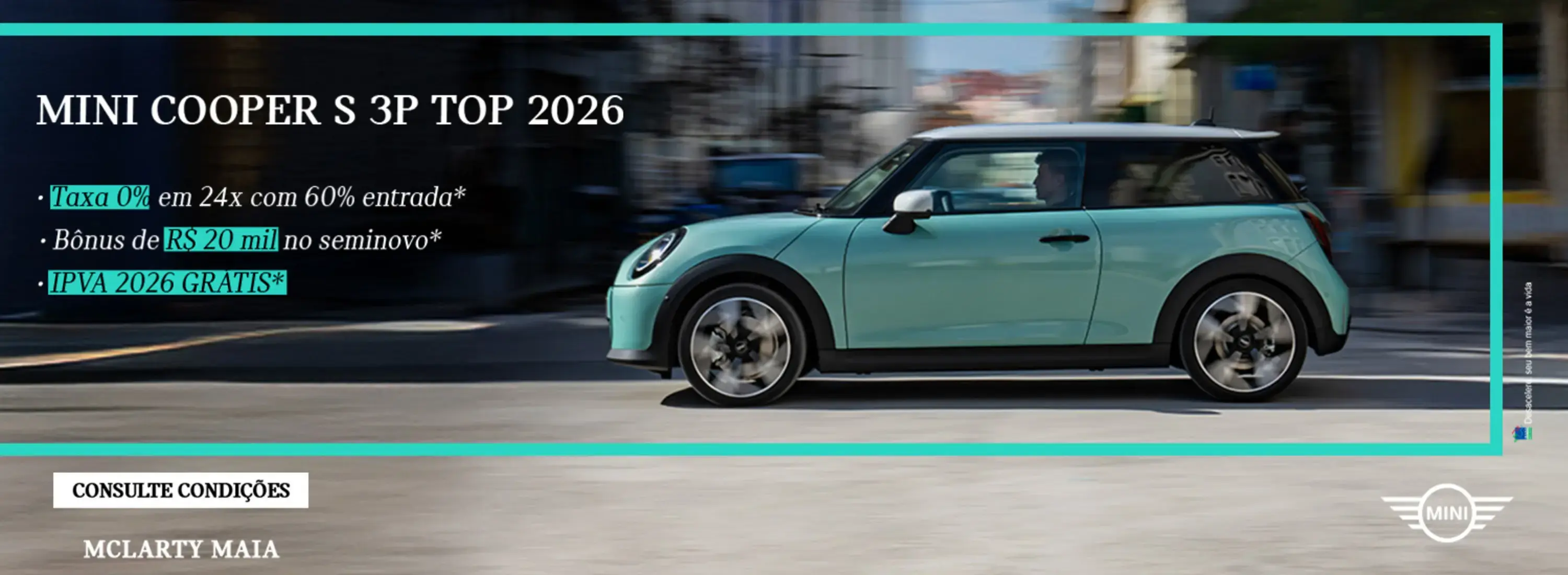 MINI COOPER S 3 Portas - ABRIL/2026