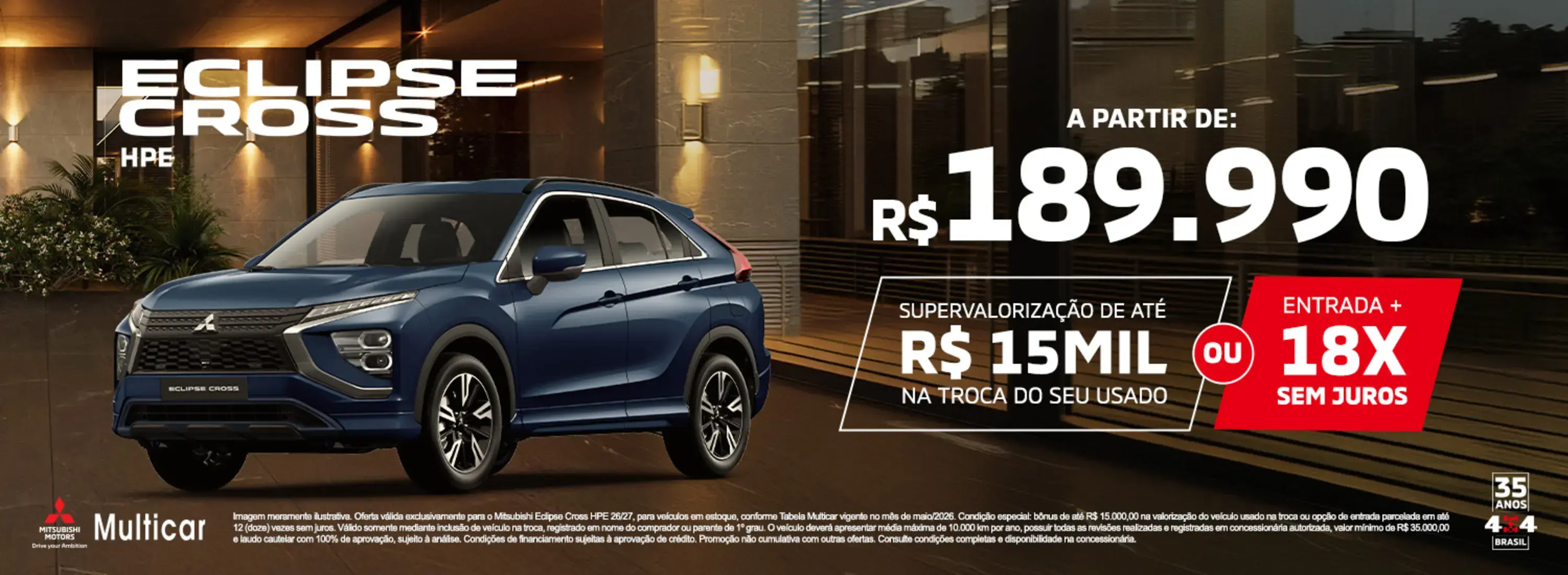 eclipse cross maio 2026 