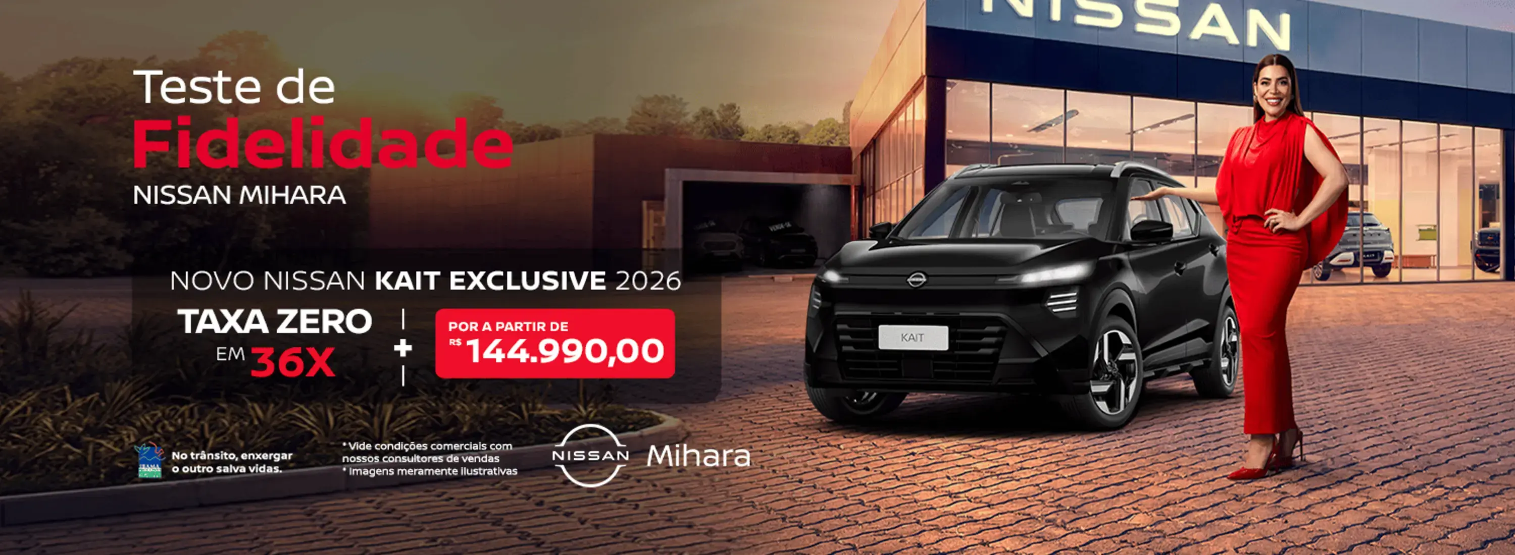 TESTE FIDELIDADE NISSAN MIHARA NOVO NISSAN KAIT EXCLUSIVE 2026 TAXA ZERO EM 36X 