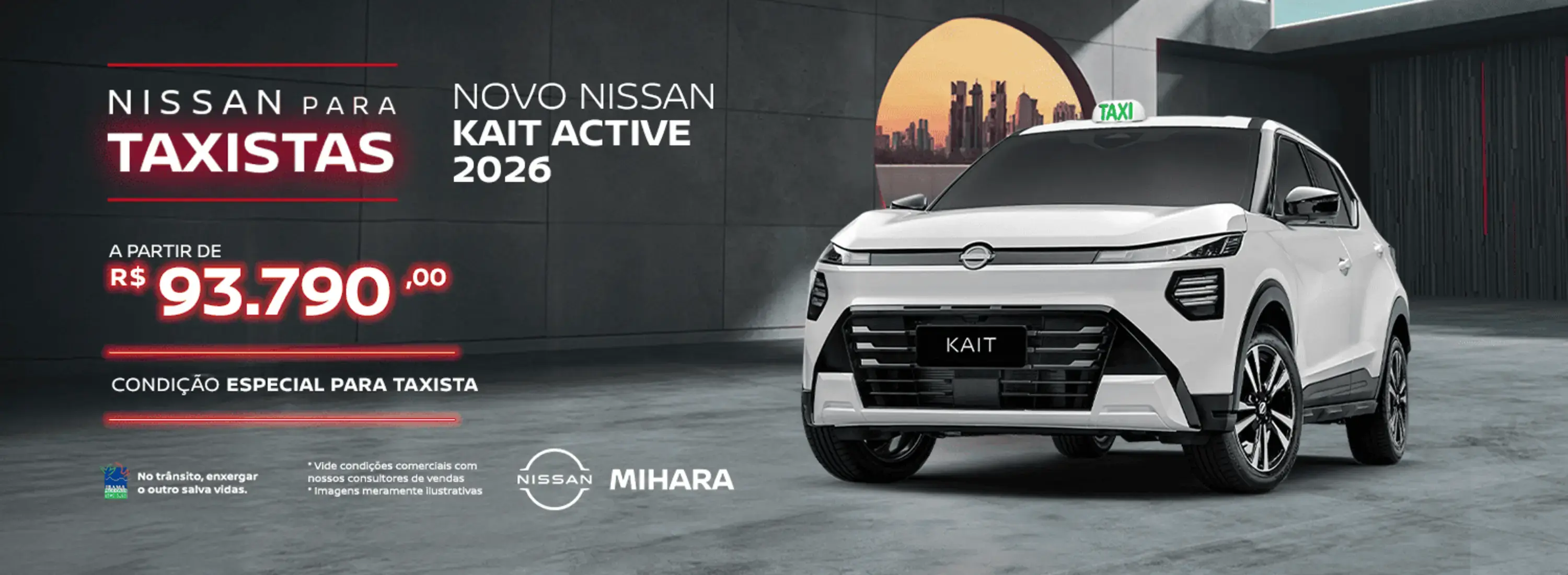 NISSAN PARA TAXISTA NOVO NISSAN KAIT ACTIVE A PARTIR DE R$ 93.790,00