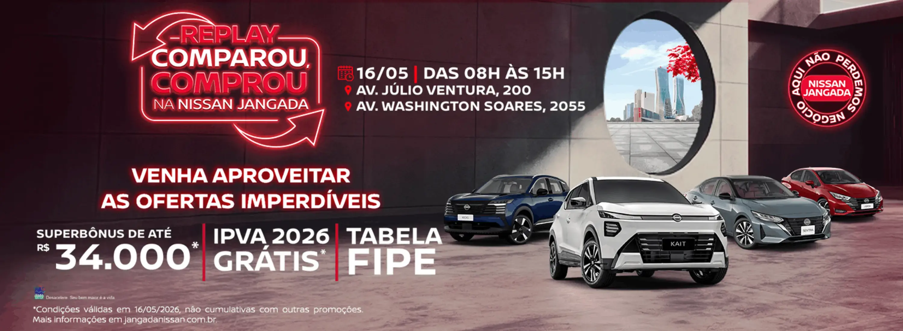 EVENTO REPLAY COMPAROU COMPROU