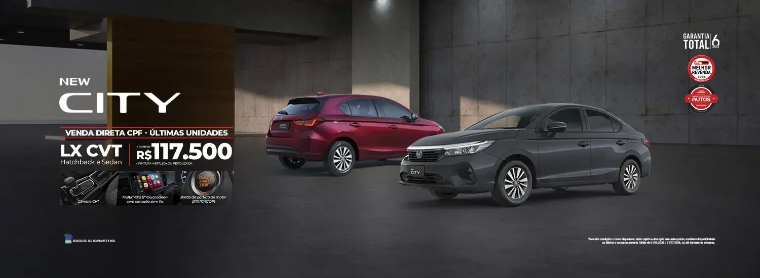 CITY LX - Sedan e Hatch - JULHO