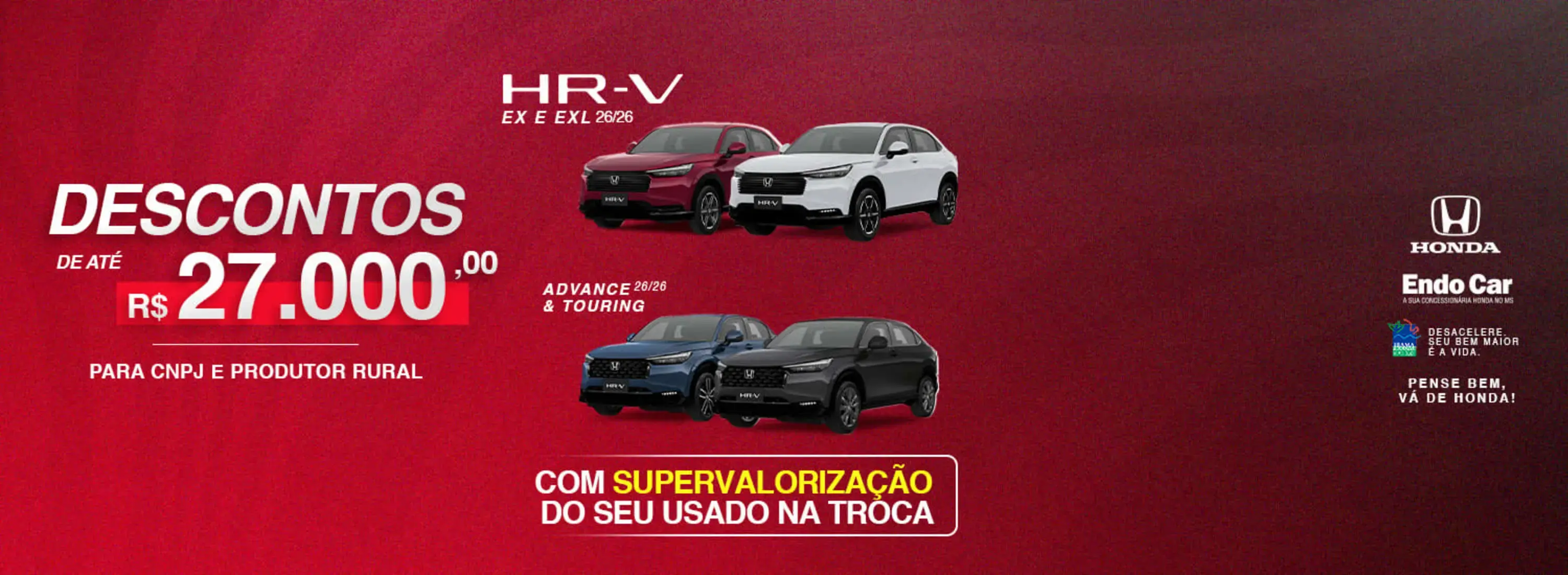 HR-V COM ATÉ 27.000 DE DESCONTO