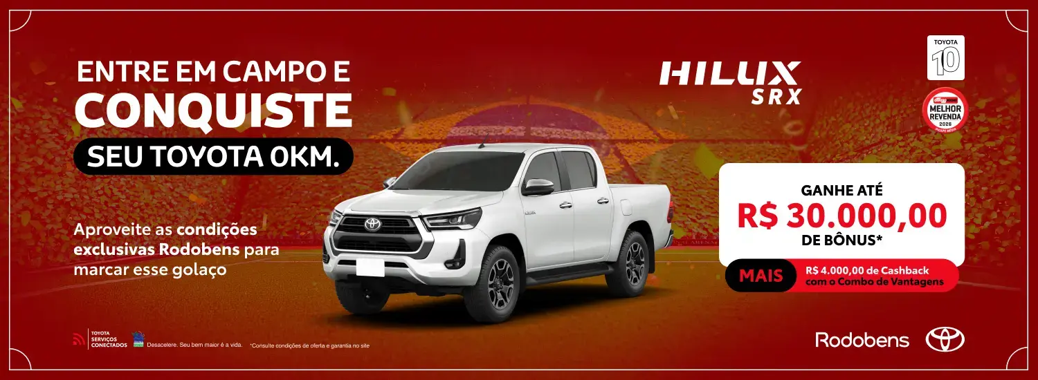 Compre sua Hilux com vantagens exclusivas Rodobens.