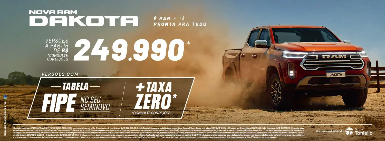 Linha Dakota na RP Ram 